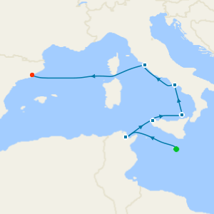 Sicily & The Amalfi Coast from Valletta to Barcelona