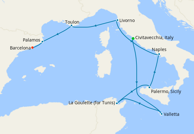 Cruise Itinerary Map