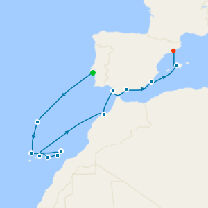 Colorful Canary Islands from Lisbon to Barcelona