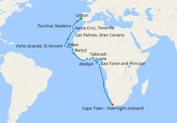 Cruise Itinerary Map