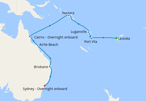 Cruise Itinerary Map