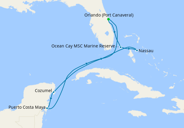 Cruise Itinerary Map