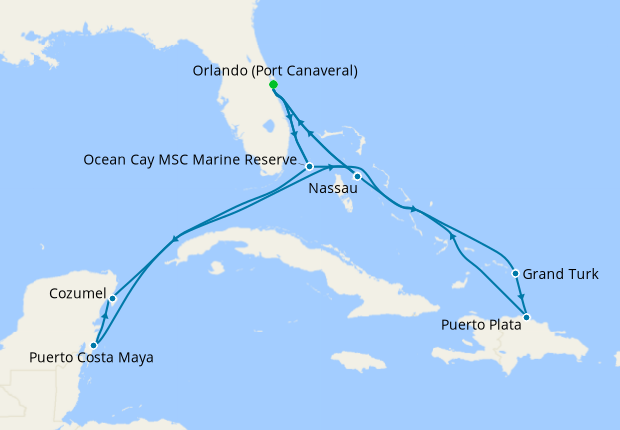 Cruise Itinerary Map
