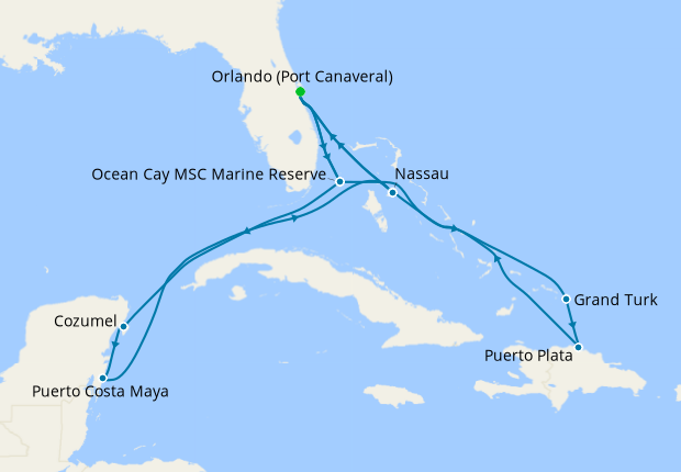 Cruise Itinerary Map