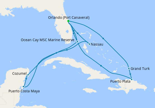 Cruise Itinerary Map