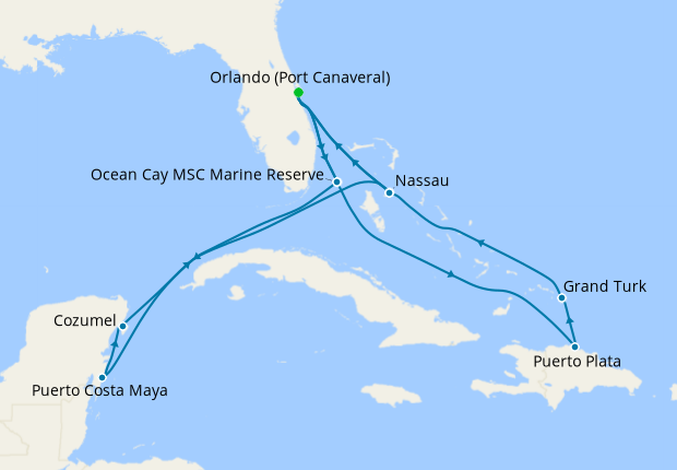 Cruise Itinerary Map