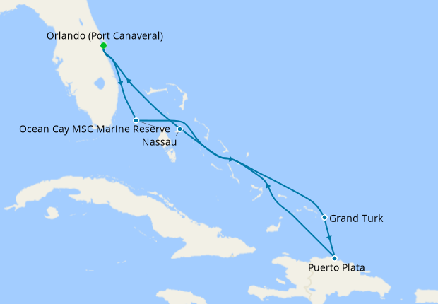 Cruise Itinerary Map
