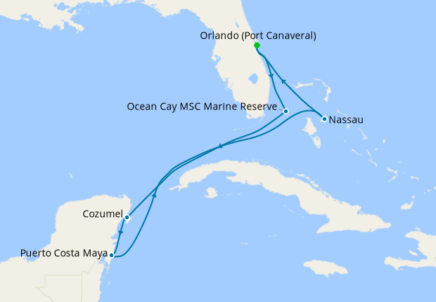 Cruise Itinerary Map