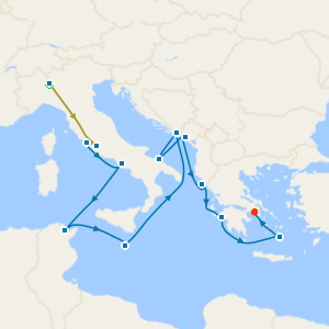Swiss Alps, Bernina Red Train & Isles in Autumn from Rome (Civitavecchia)