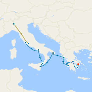 Swiss Alps, Bernina Red Train & Ancient Civilisations from Civitavecchia (Rome)