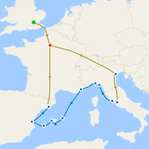 Europe by Rail - No Fly Voyage with Venice Simplon-Orient-Express, Spanish Sapphire Shores from Rome to Barcelona