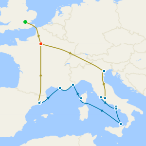 Europe by Rail - No Fly Voyage with Venice Simplon-Orient-Express, & Mediterranean Voyage from Rome