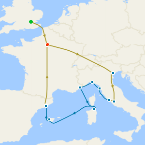 Europe by Rail - No Fly Voyage with Venice Simplon-Orient-Express, & Mediterranean Voyage from Rome