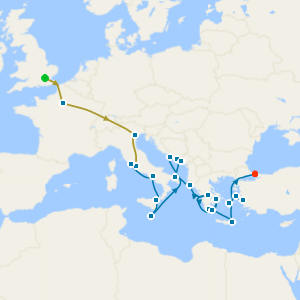 Venice Simplon-Orient-Express & Mediterranean Mosaic, with Stays in Paris, Venice Island & Rome