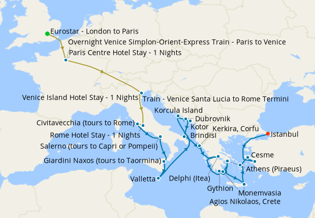Cruise Itinerary Map