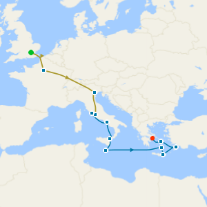 Venice Simplon-Orient-Express, Greek Isles & Western Med, with Stays in Paris, Venice Island & Rome