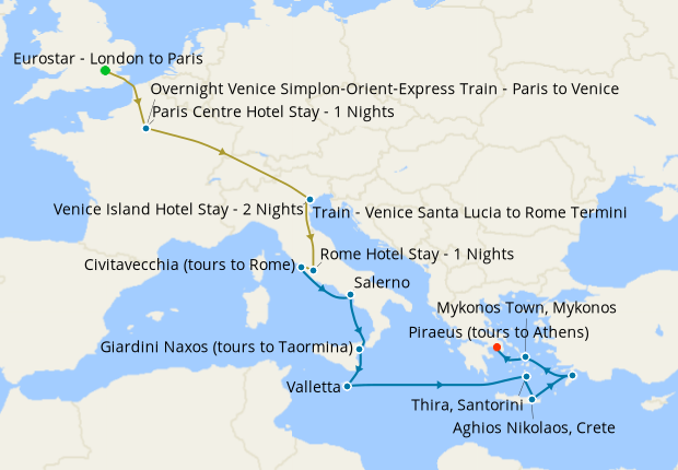 Cruise Itinerary Map