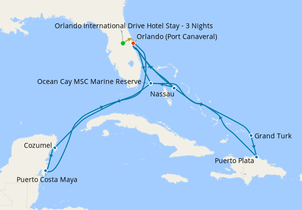 Cruise Itinerary Map