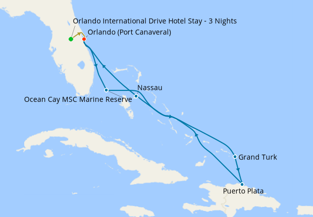 Cruise Itinerary Map