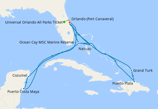 Cruise Itinerary Map