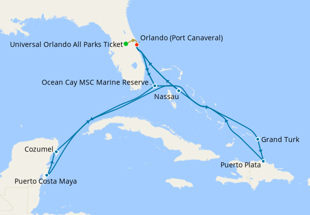 Cruise Itinerary Map