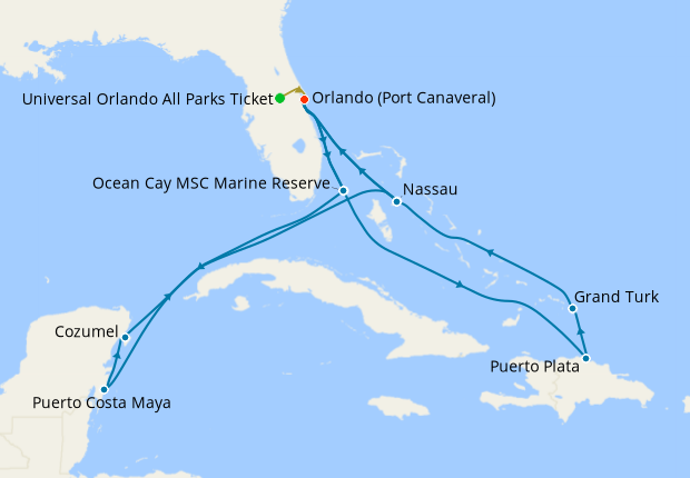 Cruise Itinerary Map