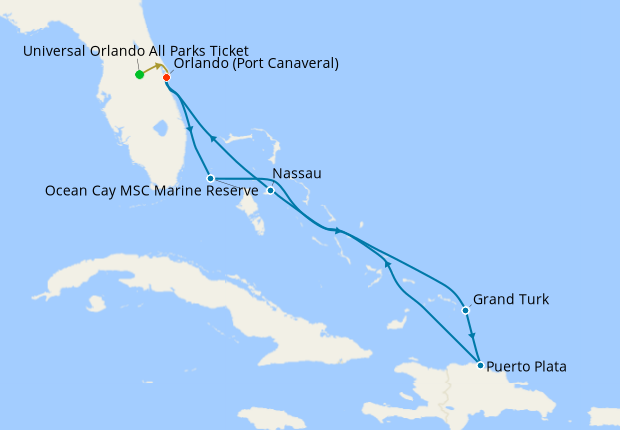 Cruise Itinerary Map