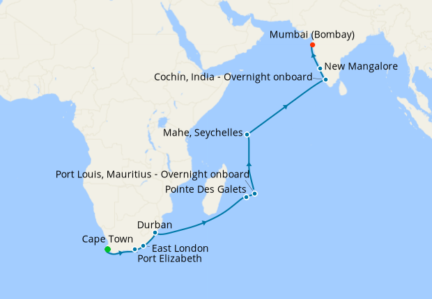 Cruise Itinerary Map