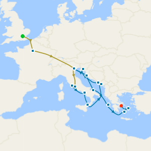 Venice Simplon-Orient-Express with Stays in Paris, Venice Island & Rome, Idyllic Days from Civitavecchia