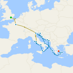 Venice Simplon-Orient-Express with Stays in Paris, Venice Island & Rome, Idyllic Days from Civitavecchia