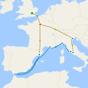 Europe by Rail - No Fly Voyage with Venice Simplon-Orient-Express, Western Mediterranean: Florence with History Channel