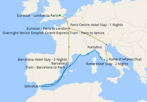 Cruise Itinerary Map