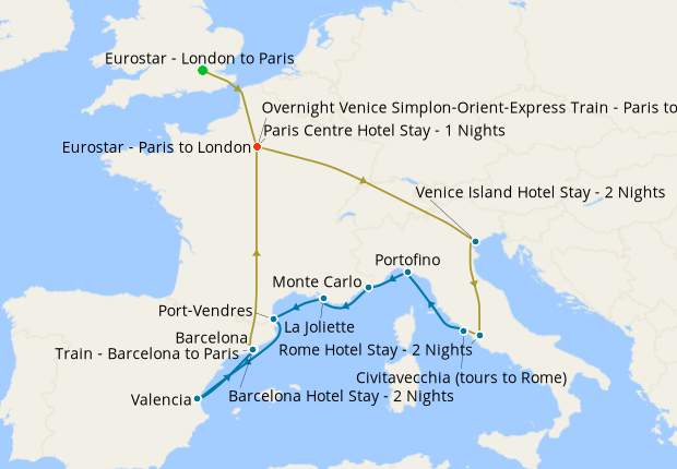 Cruise Itinerary Map