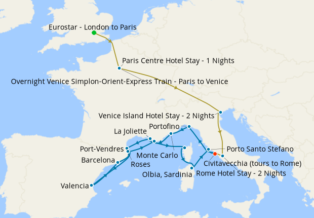 Cruise Itinerary Map