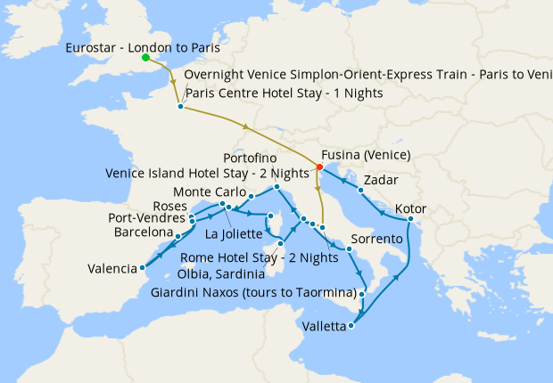Cruise Itinerary Map