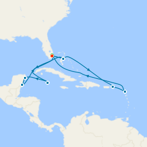 Eastern & Western Caribbean Adventure from Miami with Stay