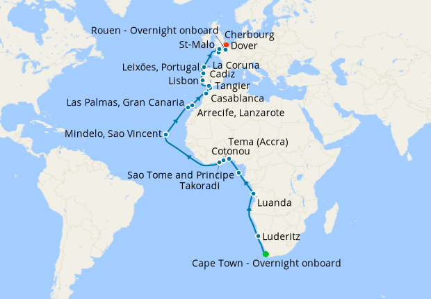 Cruise Itinerary Map