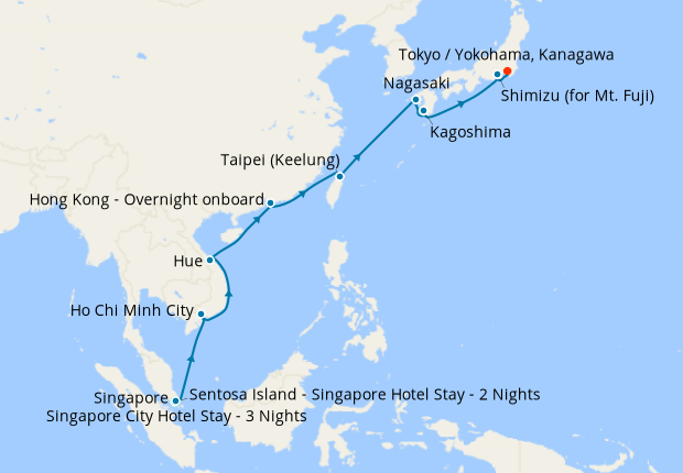 Cruise Itinerary Map