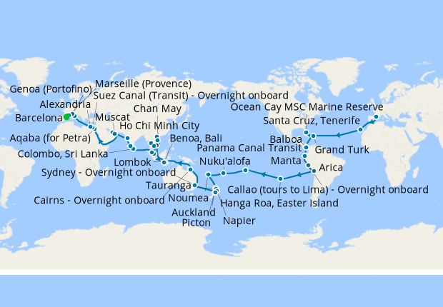 Cruise Itinerary Map