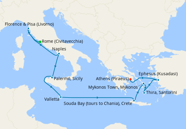 Cruise Itinerary Map