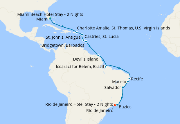 Cruise Itinerary Map