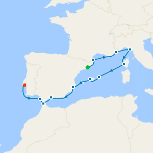 Spain, France, Italy & Portugal from Barcelona