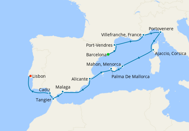 Cruise Itinerary Map