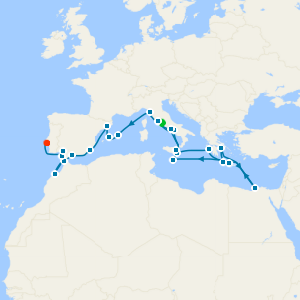 Mediterranean, Egypt & Iberian Christmas & New Year from Rome with Stay