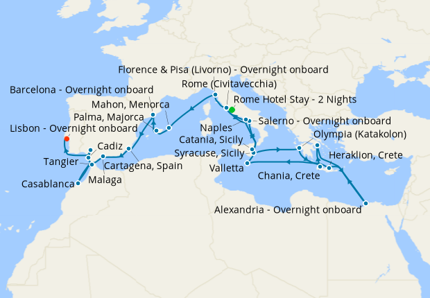 Cruise Itinerary Map