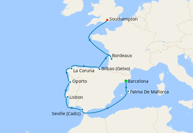 Cruise Itinerary Map