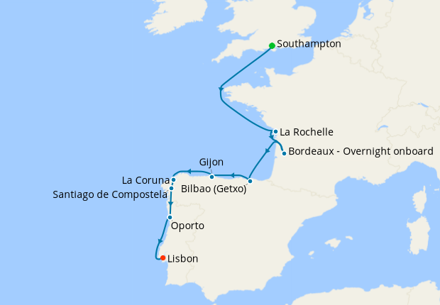 Cruise Itinerary Map