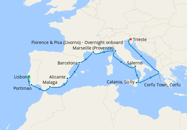 Cruise Itinerary Map