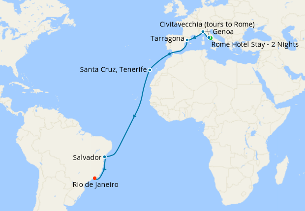 Cruise Itinerary Map