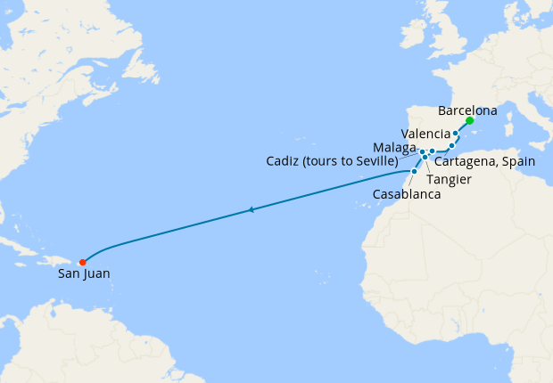 Cruise Itinerary Map